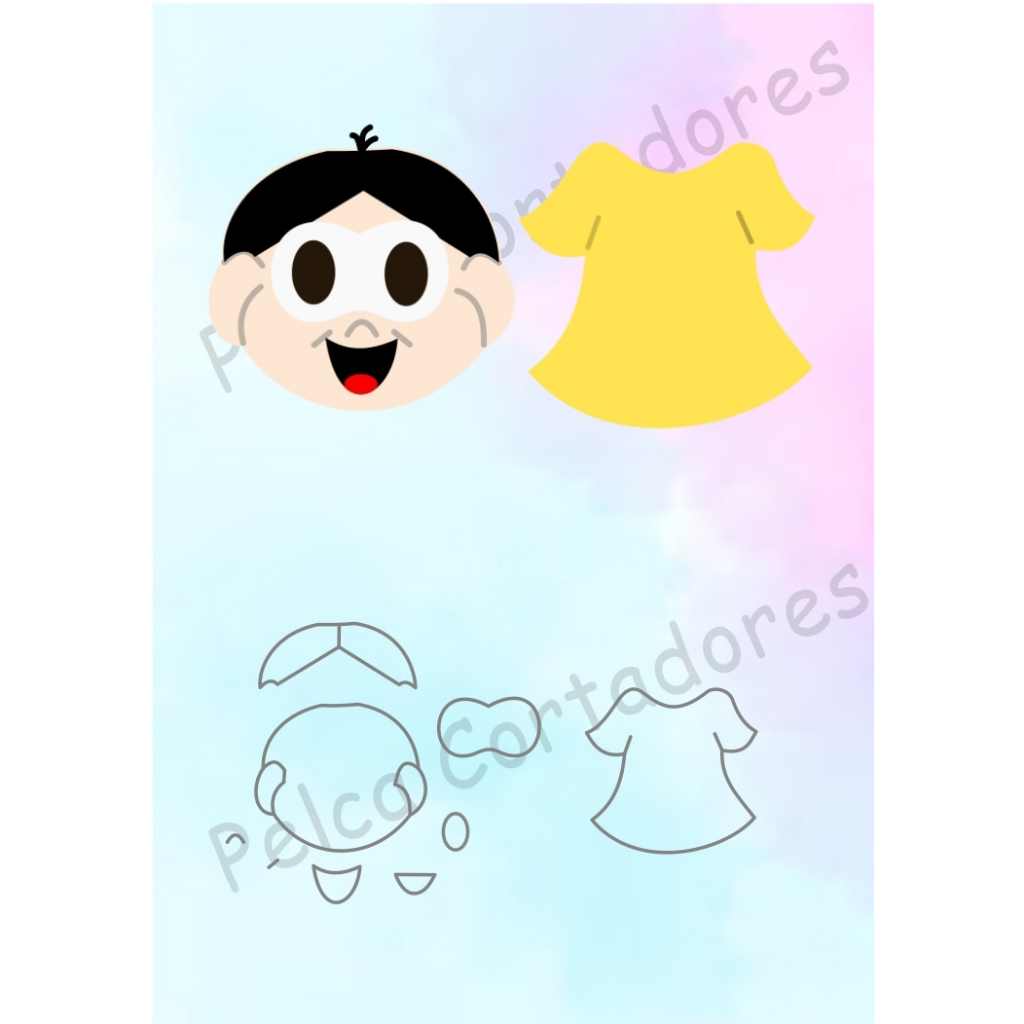 cortador rosto magali e vestido (turma da monica) | Shopee Brasil