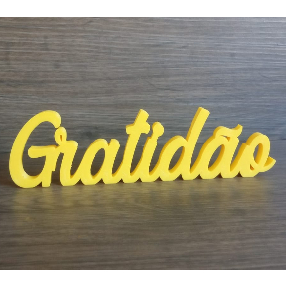 Palavra Gratidao Decorativo