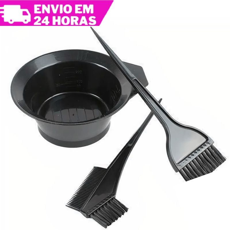 Kit de Pintar Cabelo colorido para Pintura Tintura Tigela Pincel Pente Cabeleira De Cabelo 1 Pote E 3 Pinceis