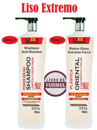 A Melhor Progressiva Sem Formol Profissional LizzyHair kit 500 ml ...