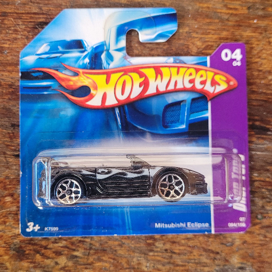 Hot Wheels - Mitsubishi Eclipse Preto - Ragtops & Roadsters 2007 (Lacrado) - Main Line 1:64
