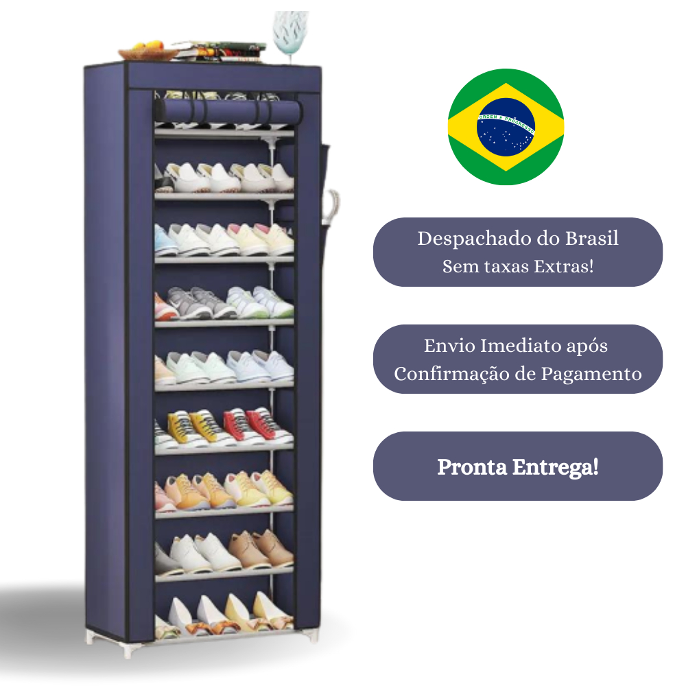 Sapateira Organizadora Grande de Porta com Ziper Multiuso | Shopee Brasil