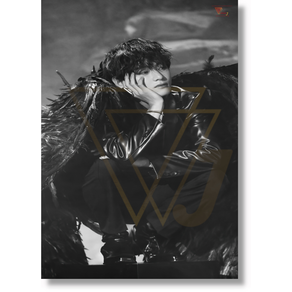 Placa Decorativa Quadro A4 V Kpop Kim TaeHyung Top Decoração