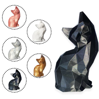 Gatinho Decorativo Facetado Rack Sala Enfeite Decoração