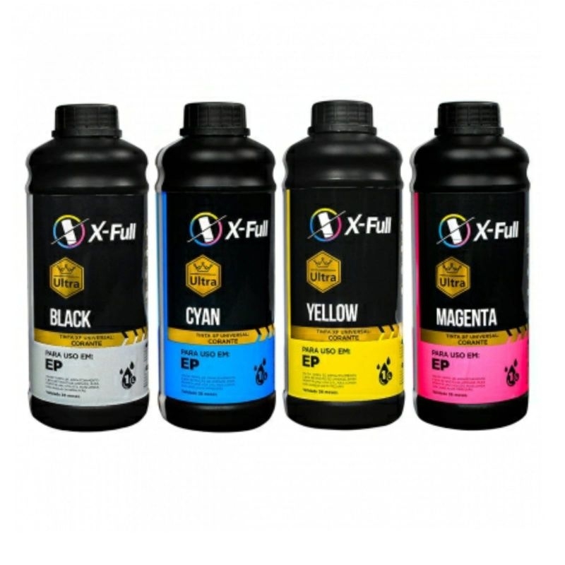 Kit 04 Tinta Para Epson Ecotank Corante X Full Cores Litro Shopee Brasil 0962