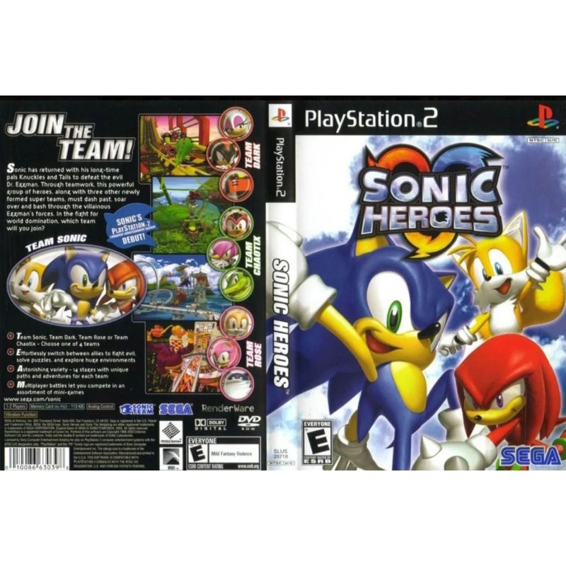 Jogo Sonic Heroes ( Aventura ) ps2
