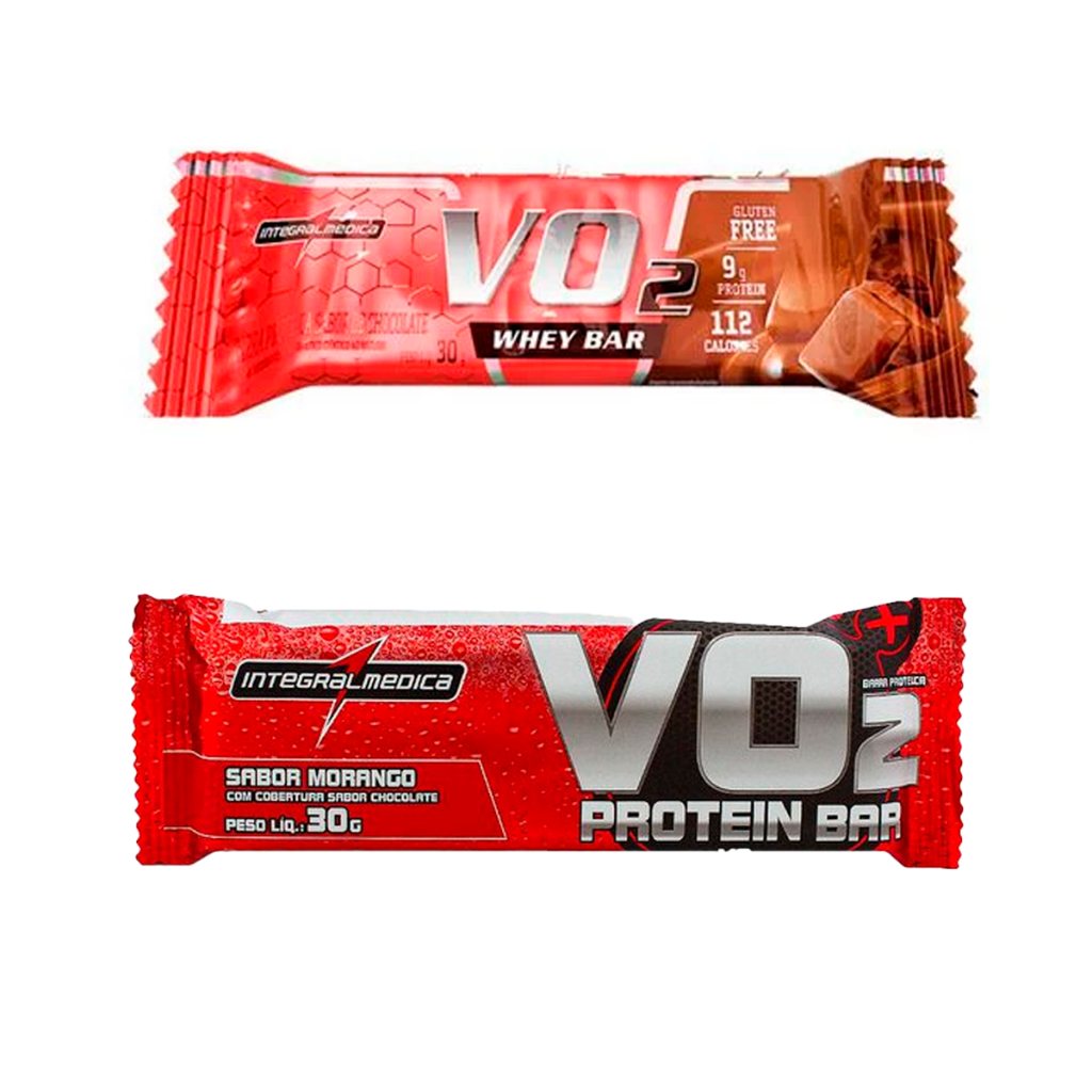 Kit Com 2 Barra de Proteina VO2 Whey Bar Sabores Sortidos – IntegralMedica