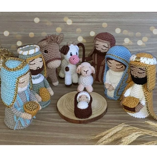 Decoração natalina de mesa em amigurumi (Leia atentamente a descrição)