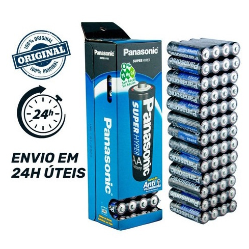 Pilha AA Panasonic Super Hyper UM-3SH Cilíndrica - 52 unidades