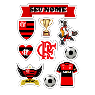 Topo de bolo FLAMENGO TIME Topper personalizado