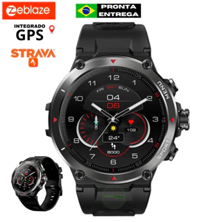 Zeblaze Stratos 2 - Smartwatch GPS - Aplicativo Strava - Tela Amoled - Esportivo Corrida Bike