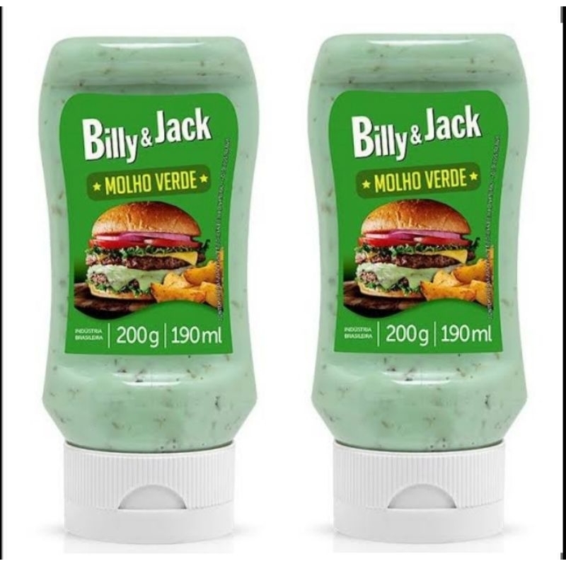 kit c/2 molho verde Billy Jack 200g !