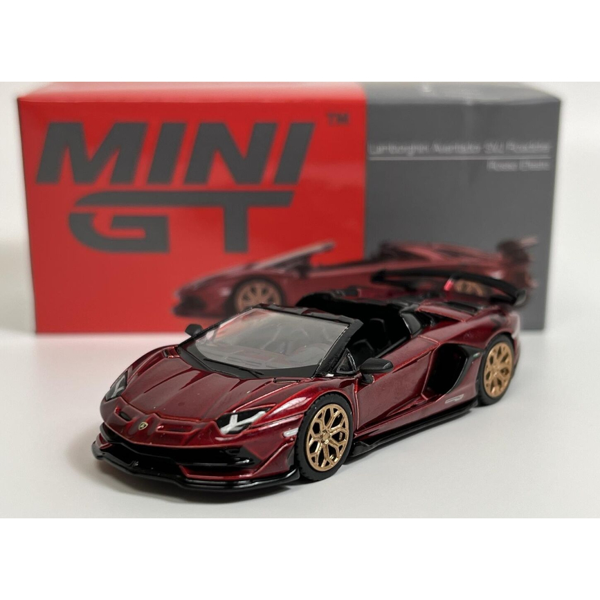 Mini GT Lamborghini Aventador SVJ Roadster Red 506