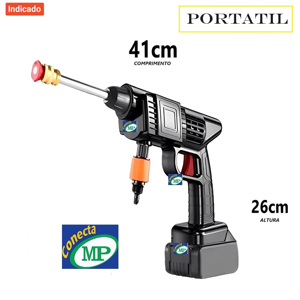 Lavadora De Alta Pressao Recarregavel Para Carros E Jardins Linha Premium