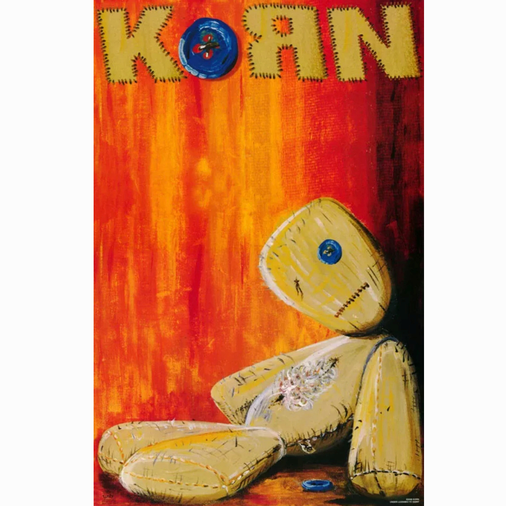 Poster banda korn 42x30cm Tamanho Grande Nu metal Metal