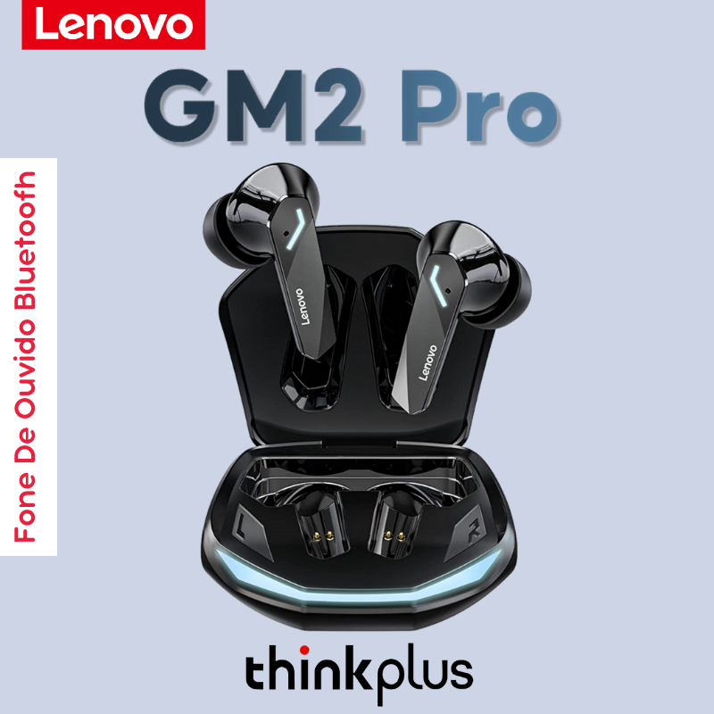 Lenovo Fone de Ouvido GM2 Pro sem Fio, Bluetooth 5.3, Chamadas em Alta  Definição, Headset com Microfone para Jogos, Modo Duplo, Baixa Latência,  Original - AliExpress
