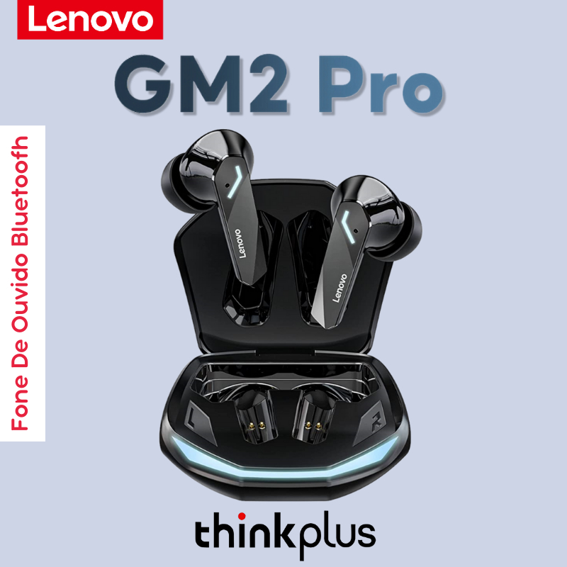 Lenovo-GM2 Pro Sem Fio In-Ear Bluetooth 5.3 Fones De Ouvido, Auriculares  Esportivos, Jogos, Baixa Latência, Modo Duplo, Auscultadores De Música,  Novo – Maxx Descontos