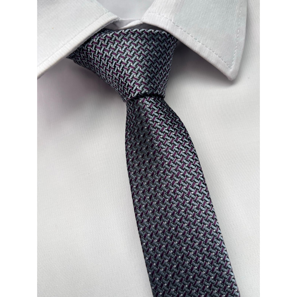 Gravata Slim Cinza Chumbo