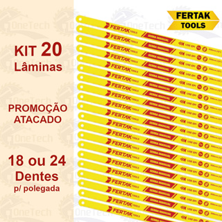Kit com 10 Lâminas de Serra Manual em Aço de Carbono com 18 Dentes –  THOMPSON 242