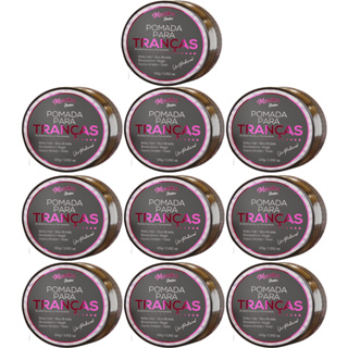 10 Pomada Modeladora Tranças Incolor Cabelo Box Braid Baby Hair Nagô Boxeadora Baby Hair low Poo 120g monster barber