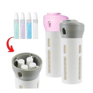 Kit Viagem Dispenser Portátil 4 Em 1 Banho Porta Shampoo