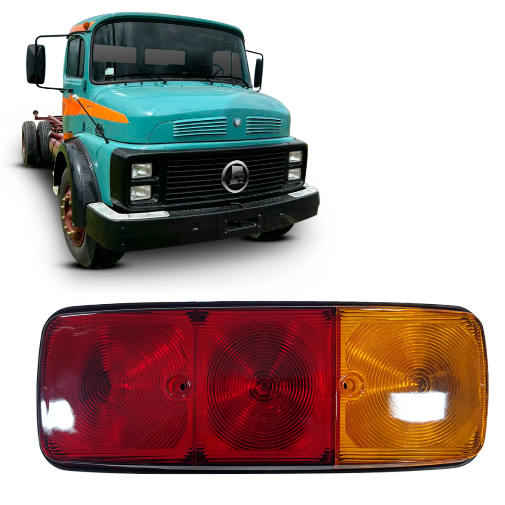 LANTERNA TRASEIRA CAMINHÃO MB 608 1111 1113 1114 1313 1314 1513 1519 1524 2013 2019 2213 DE 1980 A 1988