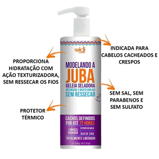 Widi Care Modelando A Juba Geleia Seladora Cachos Definidos
