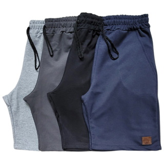 Kit 3 Bermudas de Moletom Masculina Academia Casual Treino C/ /cordão.