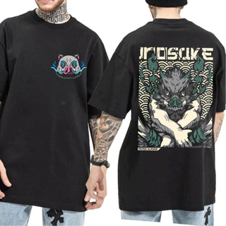 Oversized Larga Camisas Anime Estampa Masculina Manga Larga Unissex