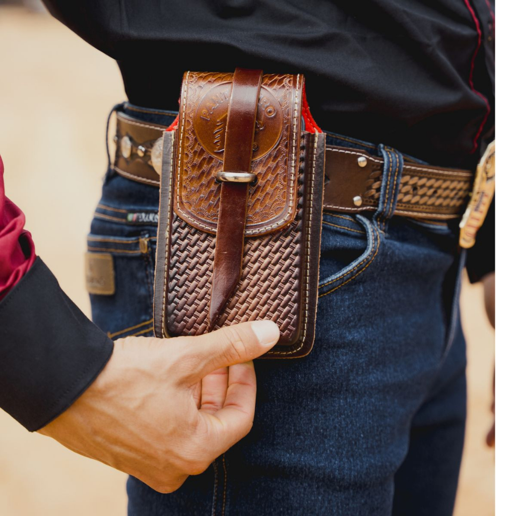 Capa Bainha Virola Para Celular Em Couro Modelo Premium