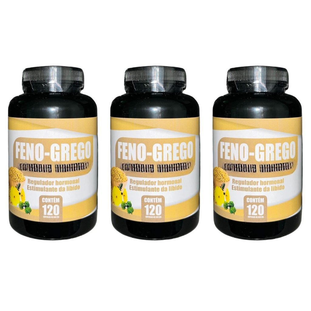 Feno Grego 1000mg - 120 Cápsulas (60 Doses) - Recover Farma