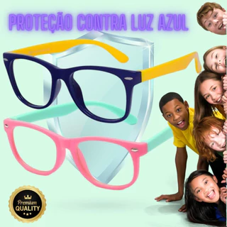 Óculos De Silicone Infantil Armação De Silicone Anti-Luz Azul Anti-Yopia Sunglasses Original + Estojo e flanela. Com garantia.