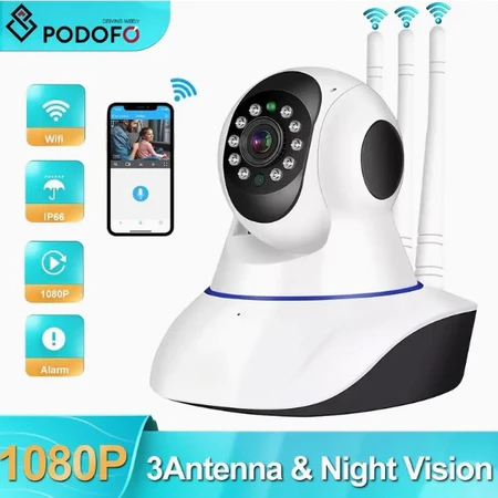 Camera Ip Robozinho 2 Antenas Monitoramento Hd Por Celular