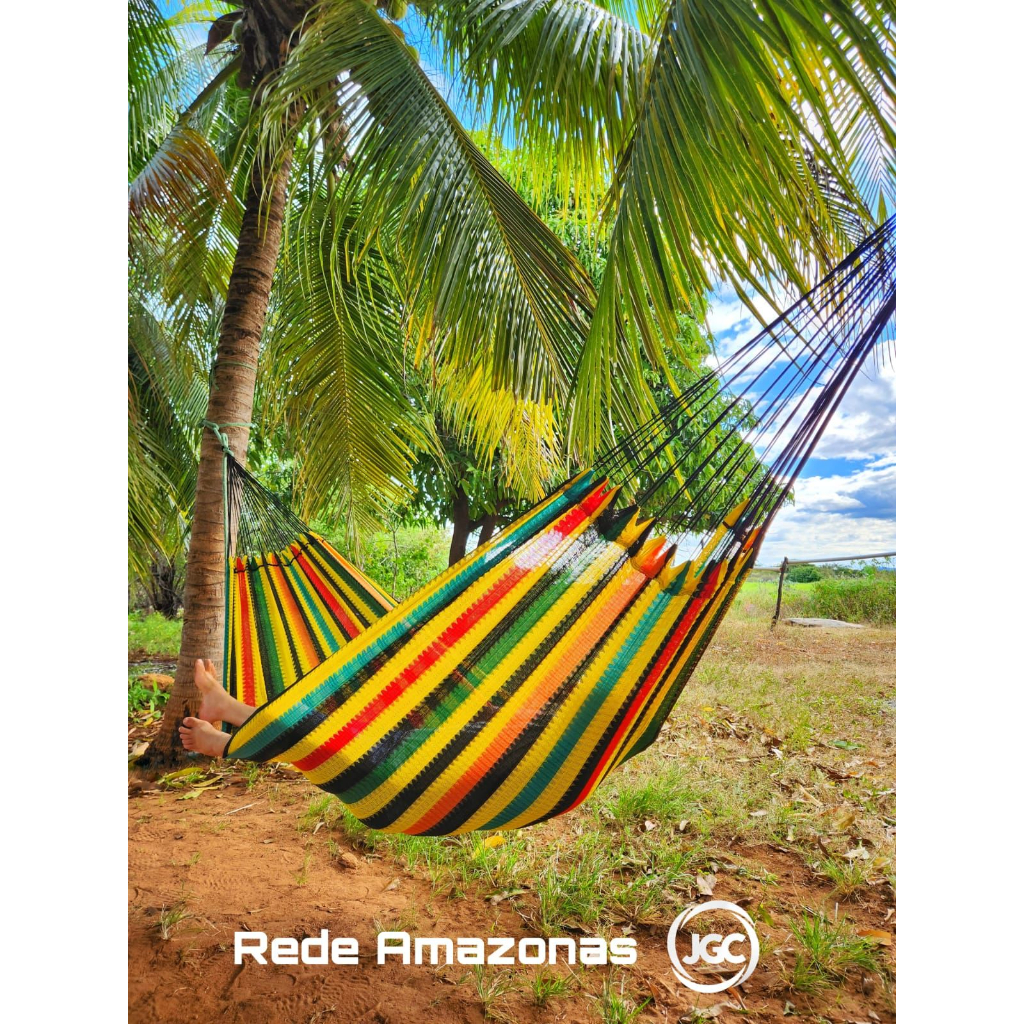 Rede Amazonas nylon toda colorida