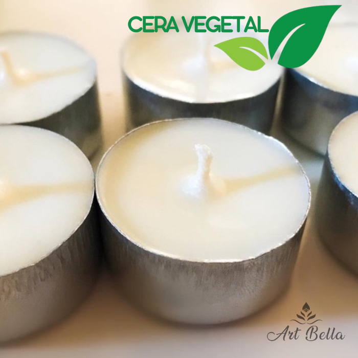 Vela vegetal para uso em rechaud - Kit com 05/08/15/25 Unidades - Art Bella Velas