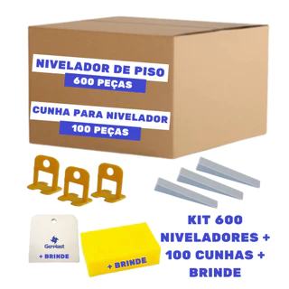 600 Nivelador de Piso e Porcelanato+100 Cunhas+Espuma+Espatula