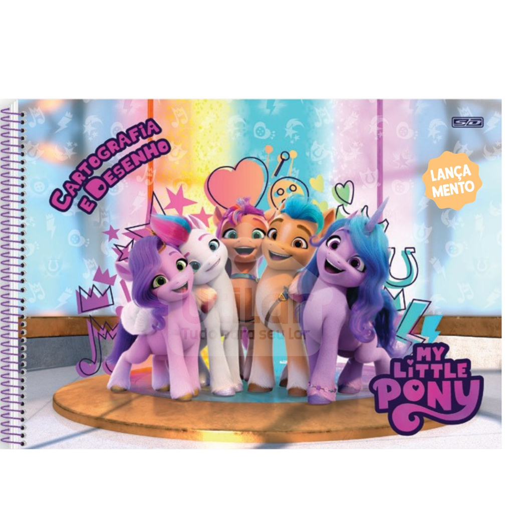 Caderno Desenho e Cartografia My Little Pony Capa Dura 60 Fls Meninas - SD  | Shopee Brasil