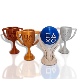 Troféus PlayStation PSN com o Platina - Kit 4 unid - Tam G