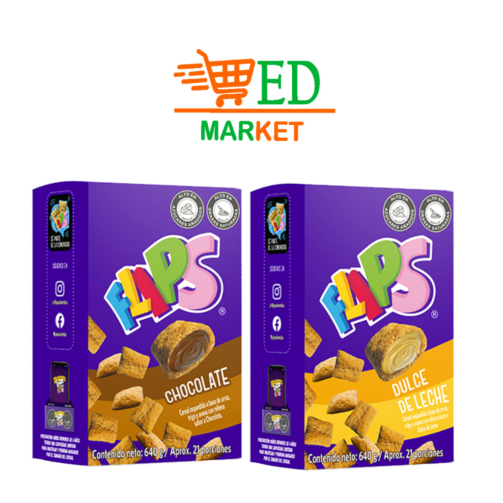 Flips de chocolate doce de leite cereal FLIPS