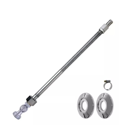 Atravessador De Gás P/ Parede Ate 22cm Iron + Registro 1/2