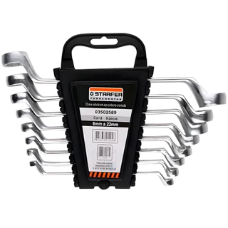 Jogo De Chave Estrela 6 a 22mm 8 Peças Starfer Resistente
