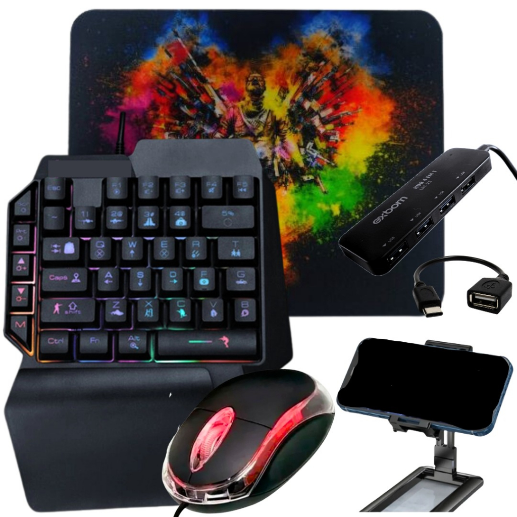 Kit Mobilador Completo Jogar Free Fire P/ Celular Led Rgb