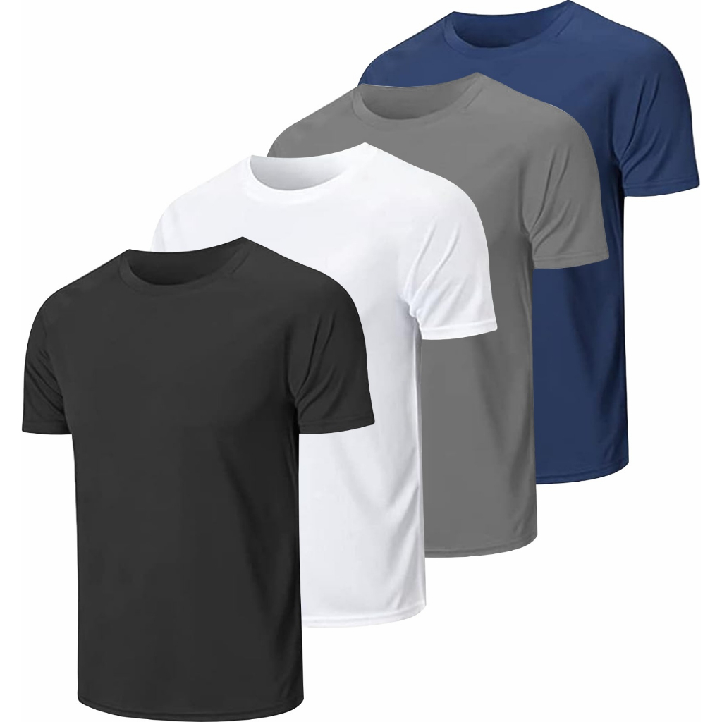 Camiseta Dry Fit Masculina Lisa - Casual Treino Academia Esportes Exercícios Corrida