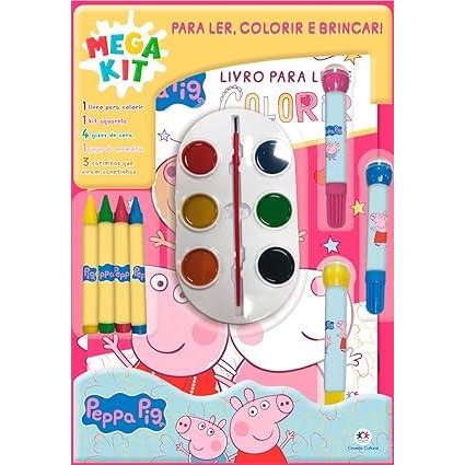 Kit Infantil Colorir Box c/12 Lápis Peppa Pig