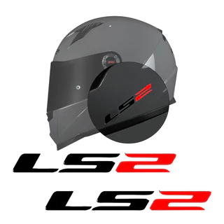 Par Adesivo LS2 Pequeno Moto Capacete (10cm x 2cm)