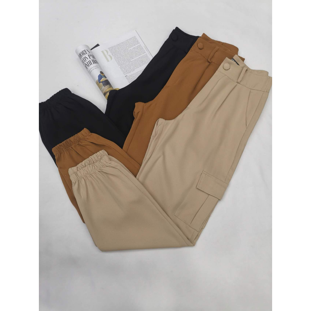 calca cargo feminina jogger de alfaiataria