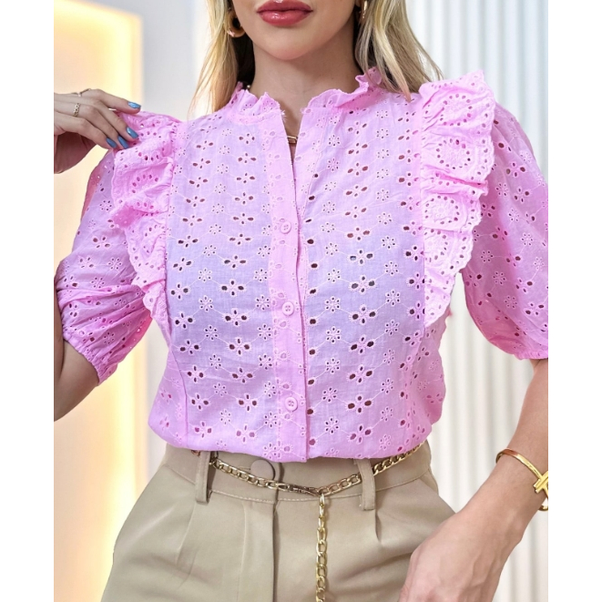 Camiseta Manga Curta em Lese HQ6187 | Shopee Brasil