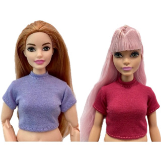 Roupa para Barbie - Cropped Barbie Curvy Mickey e Minie