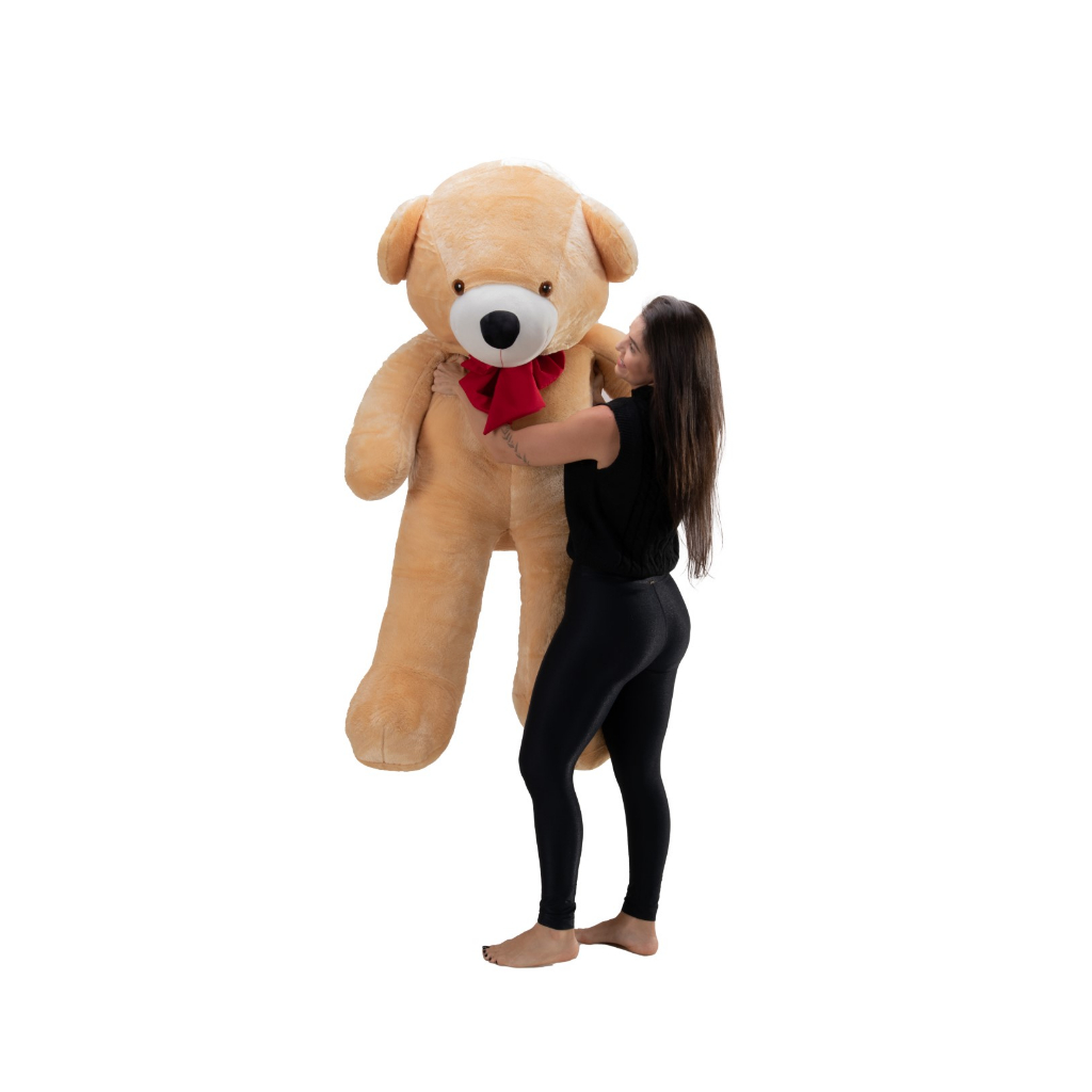 Urso de Pelúcia Gigante 1,70 M Com Laço Decorativo