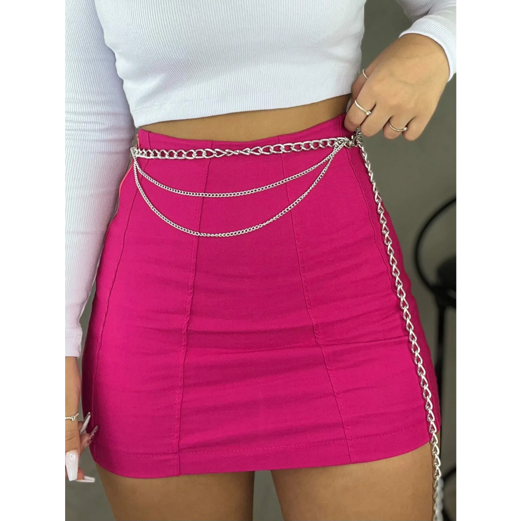 Shorts Saia Feminino Fitness Academia Com Detalhe Telinha